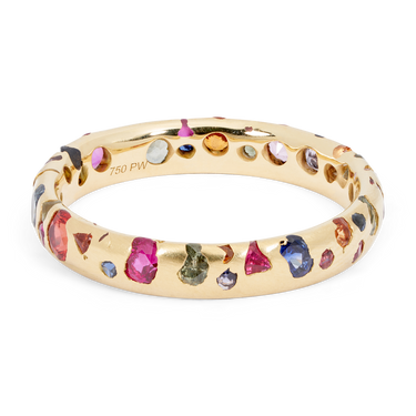 Rainbow Confetti Ring - Made to Order